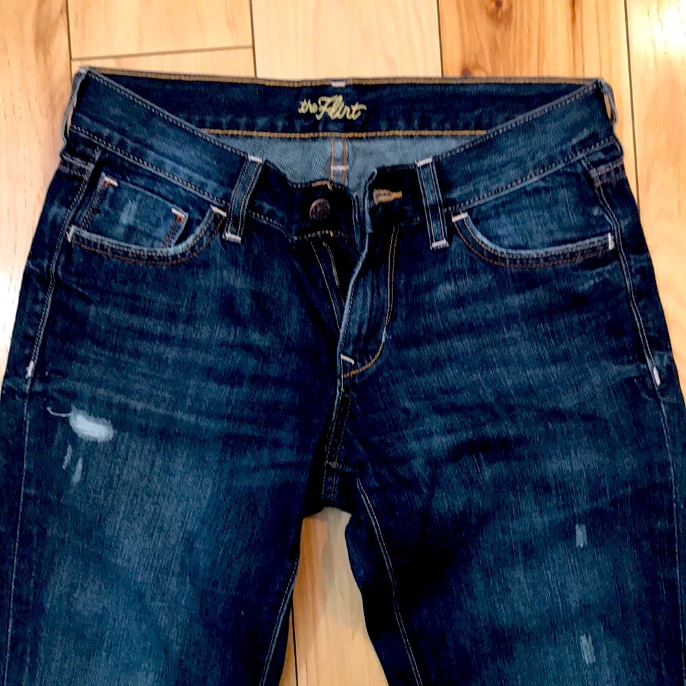 Distressed Look Blue Jeans
